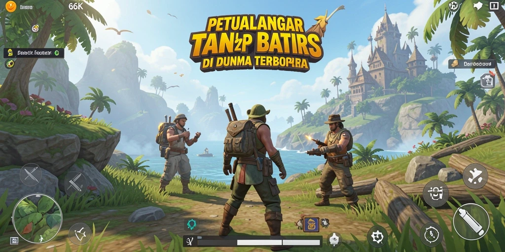 Tampilan gameplay 66K yang menakjubkan dalam dunia terbuka.