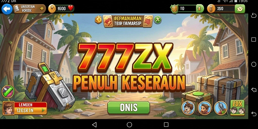 Tampilan gameplay Idle yang menarik dan penuh warna dari 777ZX.
