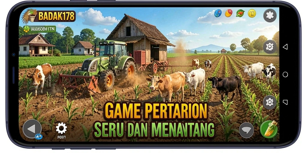 Gameplay BADAK178 dengan aktivitas bertani yang menyenangkan.