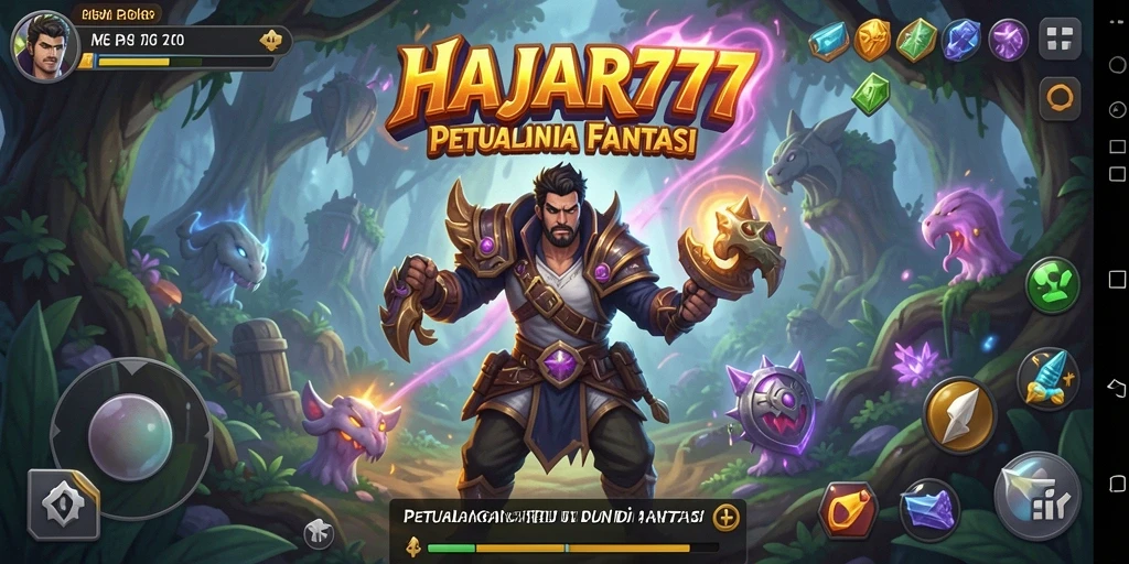 Screenshot utama HAJAR777 menampilkan aksi menegangkan dalam petualangan yang epik.