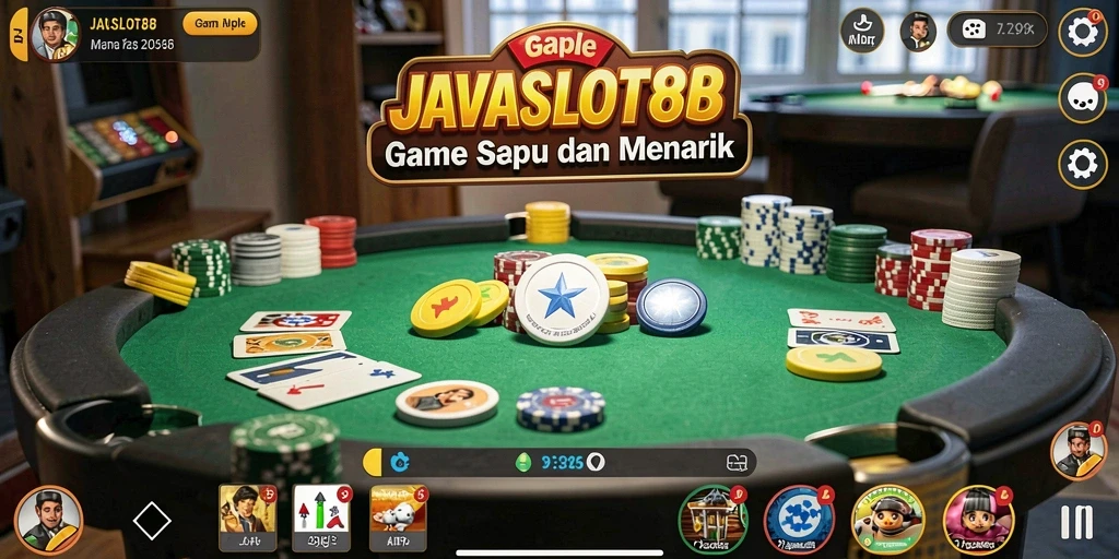 Gambar gameplay Gaple yang menampilkan momen seru bermain JAVASLOT88.