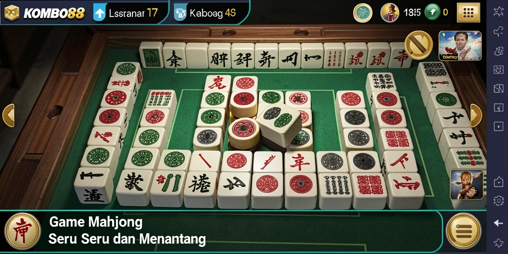 Gameplay seru KOMBO88 dengan grafis Mahjong yang menarik.