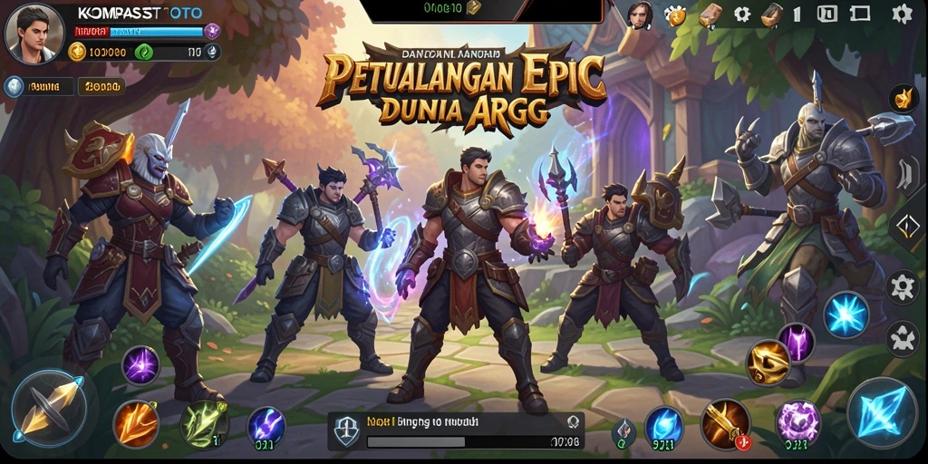 Tampilan mendebarkan dari gameplay ARPG KOMPASTOTO.