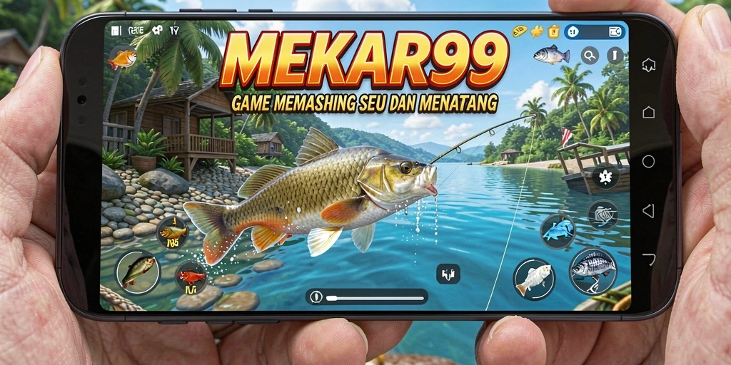 Gameplay memancing yang seru dan menantang di MEKAR99.