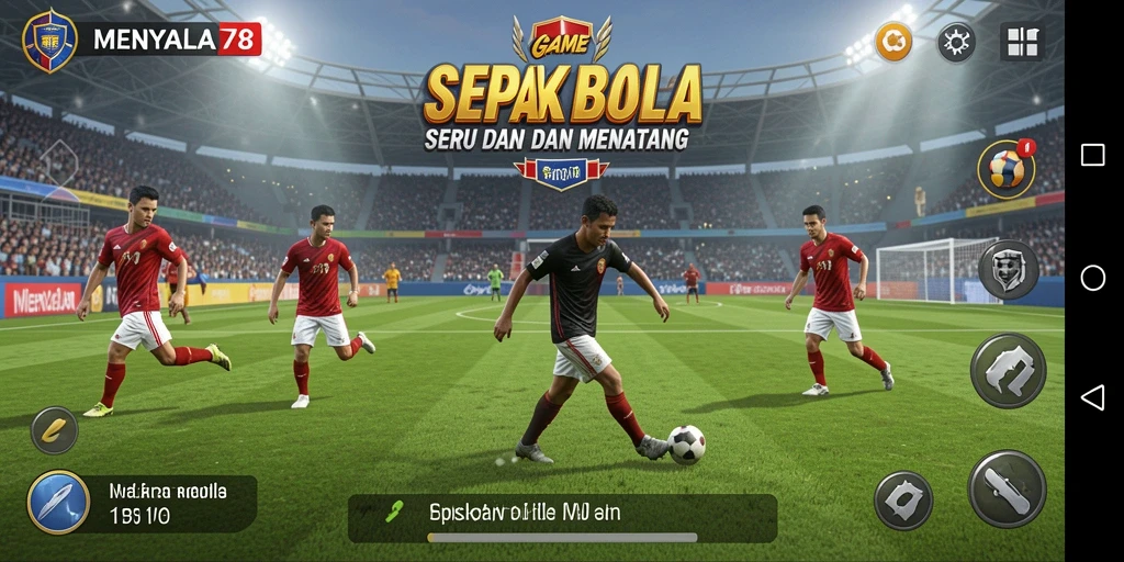 Screenshot MENYALA78 menampilkan aksi sepak bola yang mendebarkan.