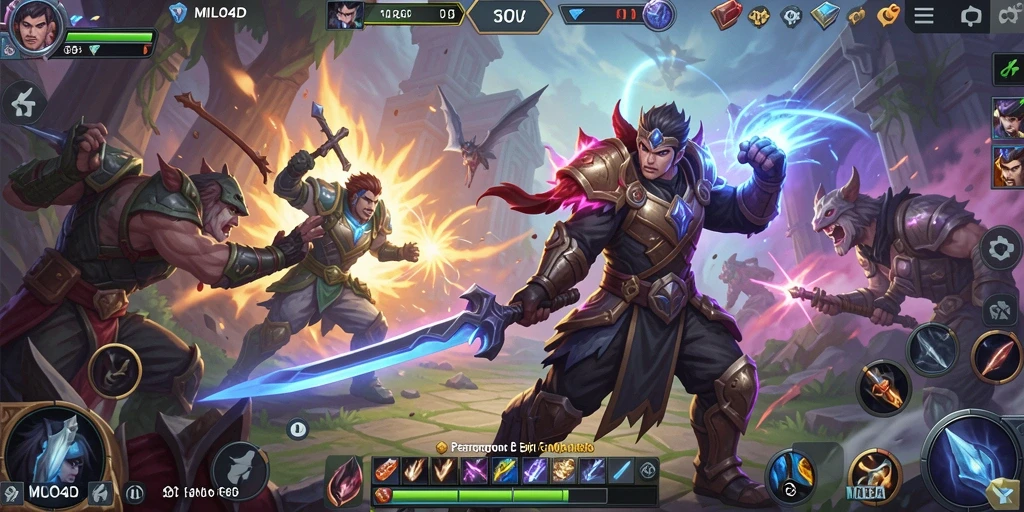 Screenshot gameplay MILO4D yang menunjukkan pertarungan seru tim.