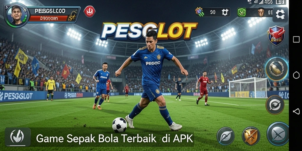 Tampilan gameplay PESGSLOT yang seru saat bertanding di lapangan.