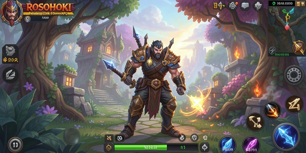 Tampilan gameplay menegangkan dan menawan dari ROSOHOKI yang memukau.