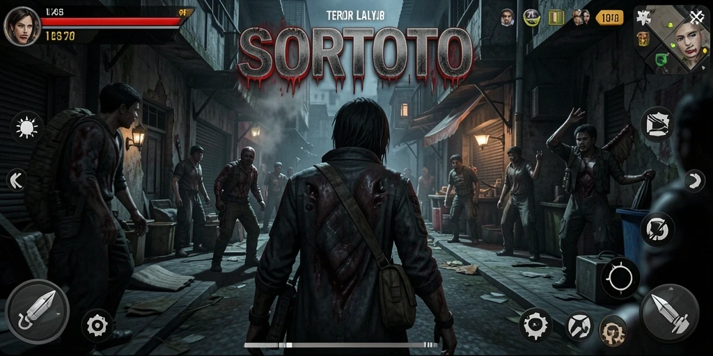 Tampilan mencekam dari gameplay SORTOTO yang menegangkan.