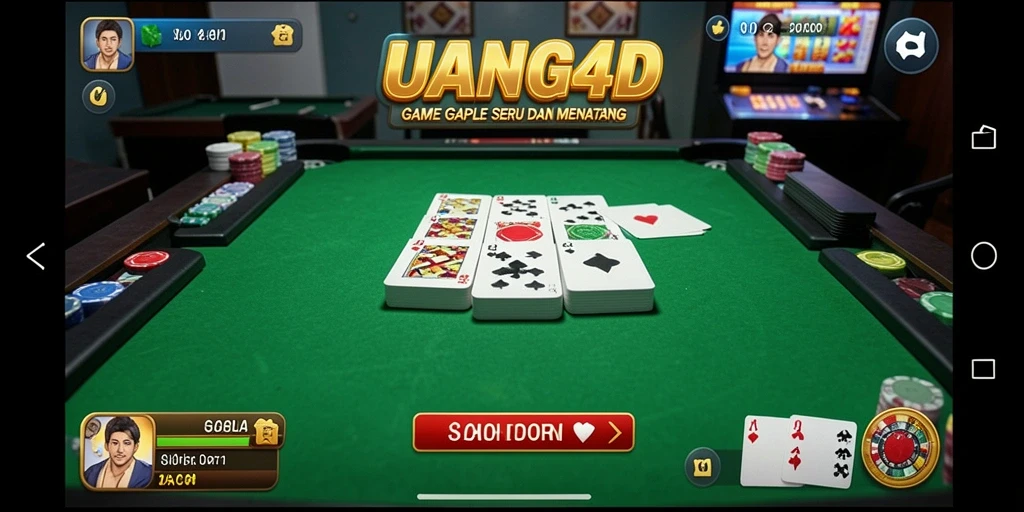 Screenshot gameplay Gaple penuh aksi di UANG4D.