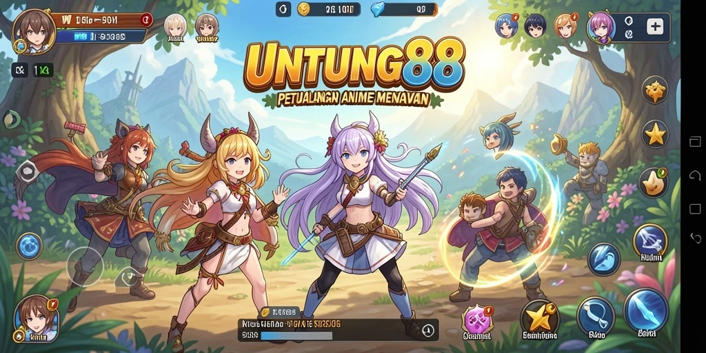 Screenshot utama UNTUNG88 menampilkan aksi seru dalam game Anime.